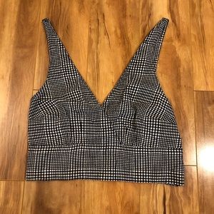A&F Crop Gingham Top